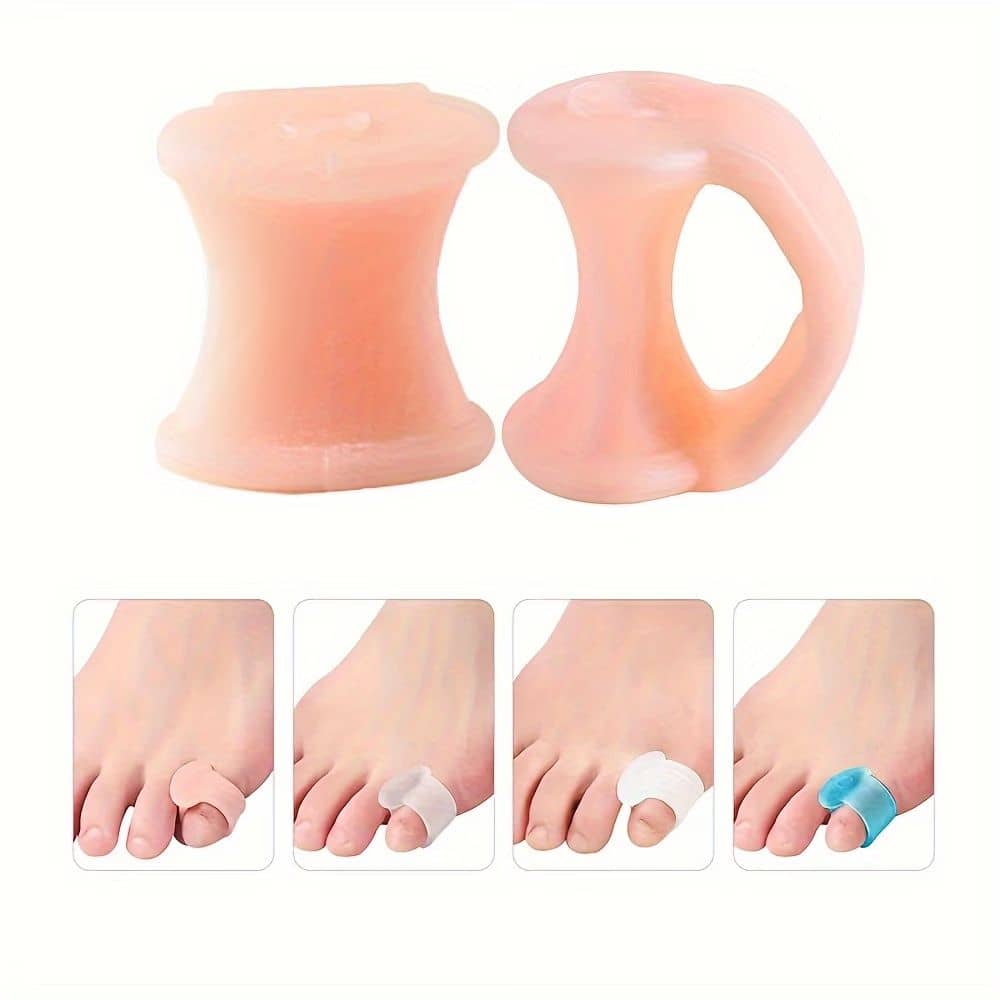 Set 4 buc. Corector Degete Picior din Silicon – Reduce Durerea și Aliniază Natural