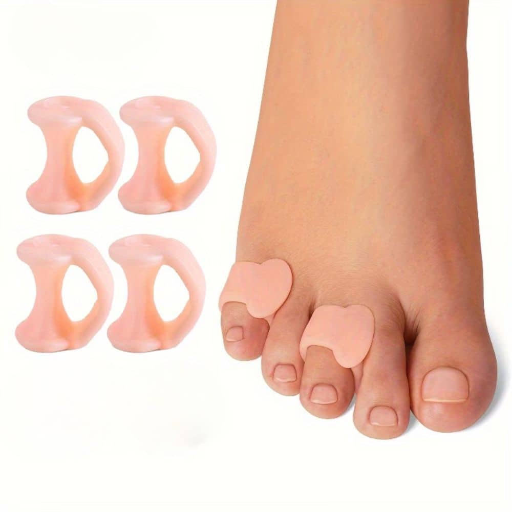 Set 4 buc. Corector Degete Picior din Silicon – Reduce Durerea și Aliniază Natural